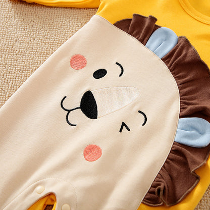 Baby Spring Clothes Korean Version Of The Animal One-piece Cotton Jumpsuit