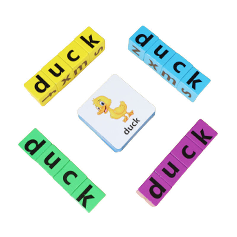 Children's 26 Letter Spelling Word Puzzle Building Block Toy