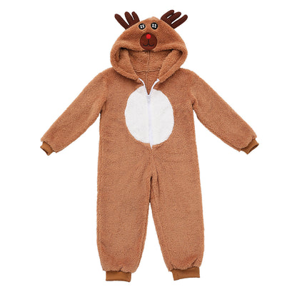 Children's Fashion Simple Animal Christmas Reindeer Elk Play Parent-child Outfit