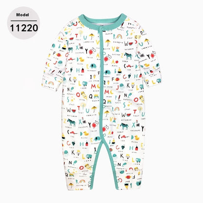 Infants Baby Jumpsuit Long Sleeve Button Romper