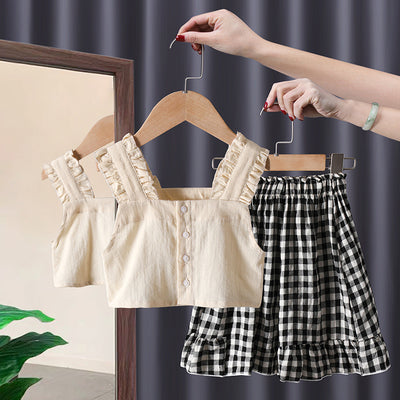 New Baby Girl Summer Short Sleeve Two Piece Suit