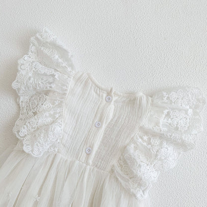 Cotton Lace Embroidered Baby's Gown