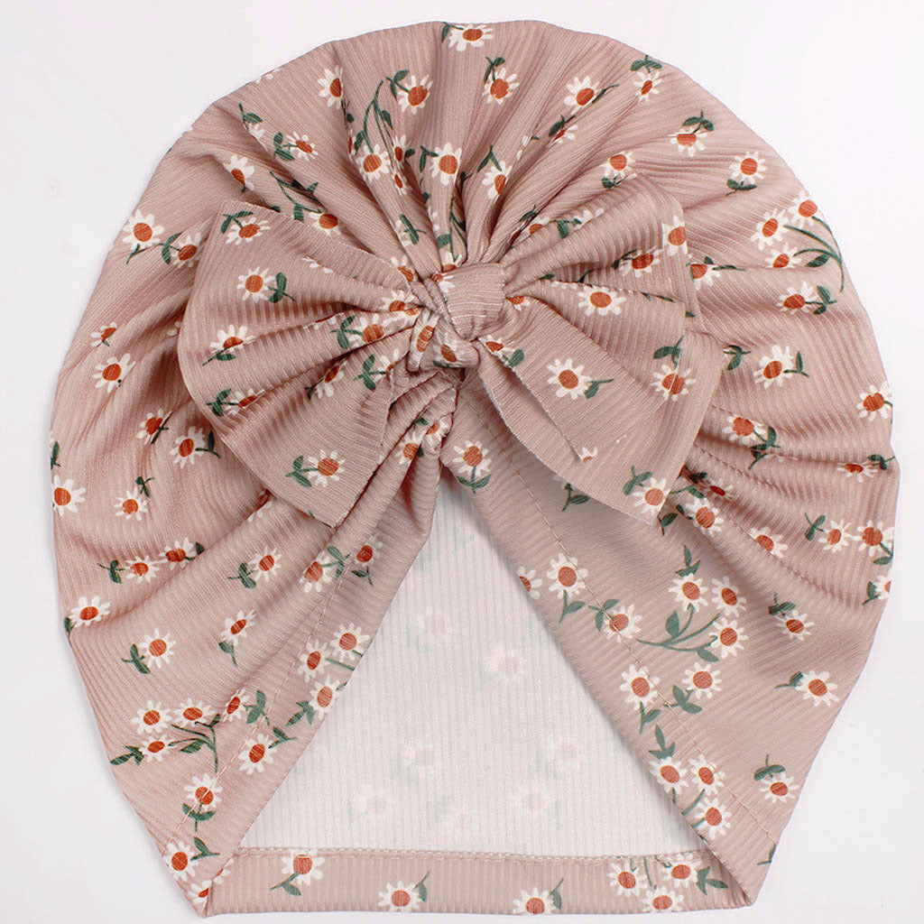 Polyester Baby Bow Hat Creative Printing Girls' Hat Infants Baby Hat