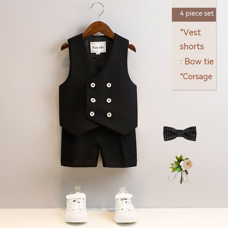 Boys Spring And Summer Short Sleeve Vest Suit