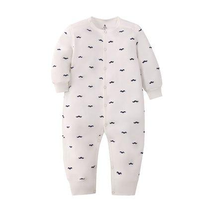 Infants Baby Jumpsuit Long Sleeve Button Romper
