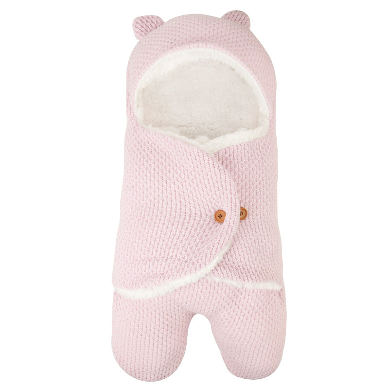 Autumn And Winter Newborn Sleeping Bag Thickened Plush Anti Blanket