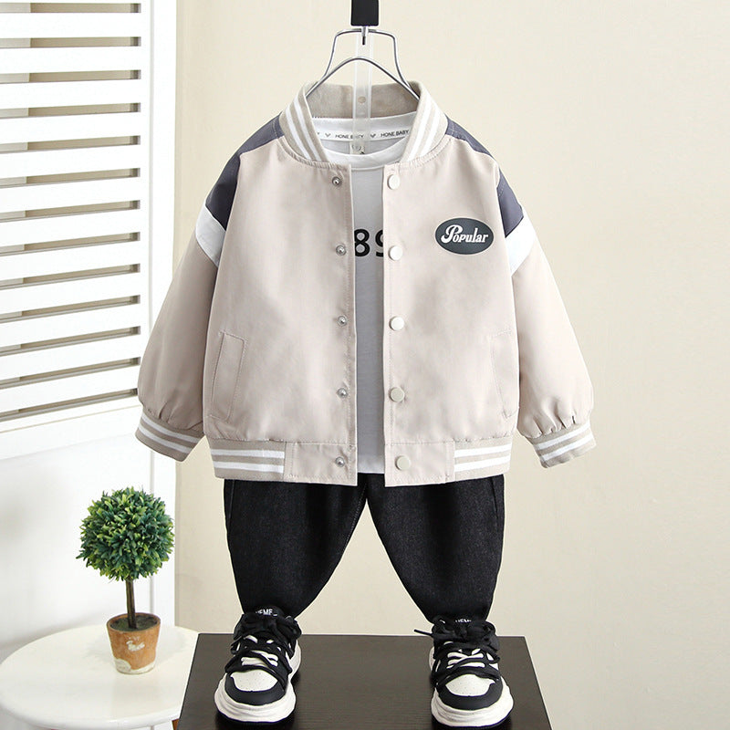 Fashion Boy Baseball Uniform Jacket