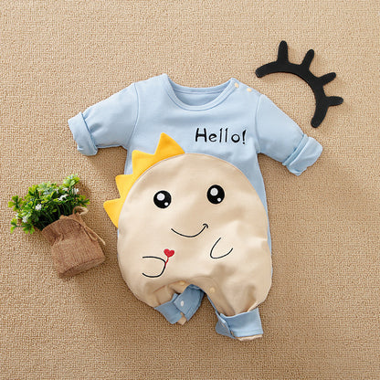 Baby Spring Clothes Korean Version Of The Animal One-piece Cotton Jumpsuit